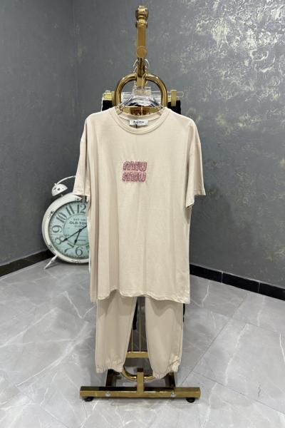 Bayan İkili Mıu Takım  Bej