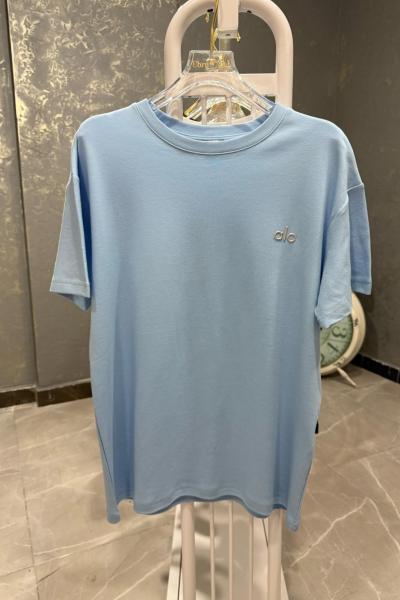 Bayan LO Yazılı Tişört  Mavi