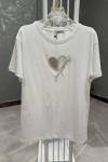 BAYAN KALPLİ LOVE YOU SELF YAZILI TİŞÖRT Beyaz