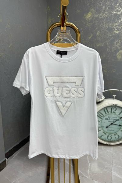 BAYAN ÜÇGEN GES TİŞÖRT  Beyaz