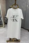 BAYAN CK TASARIM ELBİSE  Beyaz