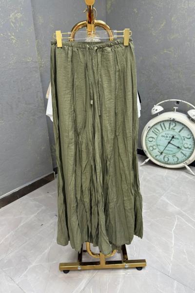 BAYAN TASARIM ETEK PANTOLON  Yeşil