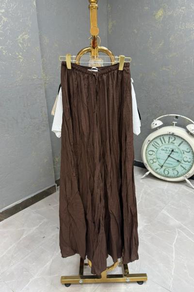 BAYAN TASARIM ETEK PANTOLON  Acı Kahve