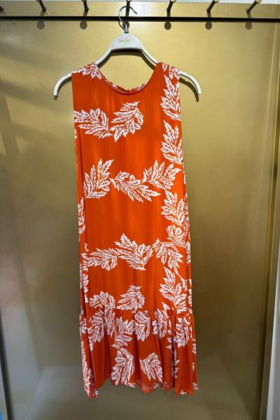 BAYAN ÇİÇEKLİ ELBİSE Nar Çiçeği