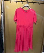 YARIM KOL PENYE YAZLIK ELBİSE  Pembe