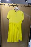 YARIM KOL PENYE YAZLIK ELBİSE  Sarı