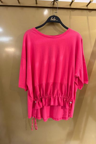 STANDART BEDEN BAYAN BLUZ BÜZGÜLÜ  Fuşya