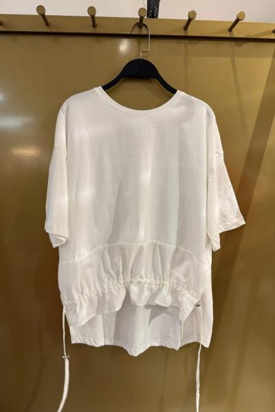 STANDART BEDEN BAYAN BLUZ BÜZGÜLÜ  Beyaz