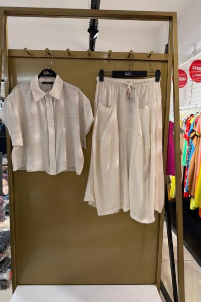 BAYAN TASARIM ETEKLİ TAKIM Bej