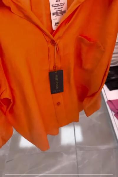 BAYAN PERRY TASARIM GÖMLEK Turuncu