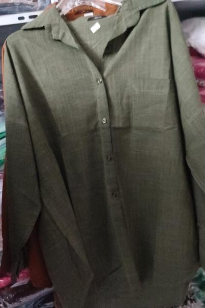 STANDART BEDEN BAYAN GÖMLEK  Koyu Yeşil