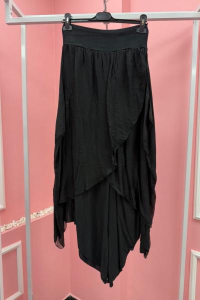 BAYAN İTHAL TASARIM ŞALVAR PANTOLON  Siyah