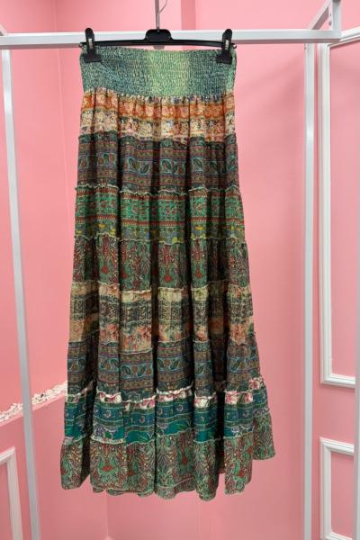 BAYAN TASARIM İTHAL ŞALVAR PANTOLON  Koyu Yeşil