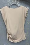 BAYAN BÜZGÜ DETAY BLUZ  Bej