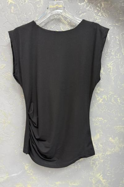 BAYAN BÜZGÜ DETAY BLUZ  Siyah