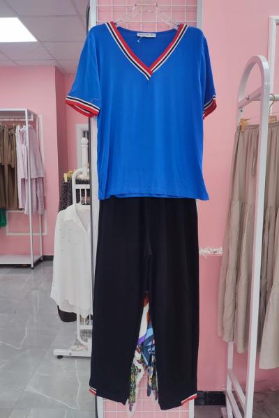 BAYAN V YAKA İKİLİ TAKIM  Mavi