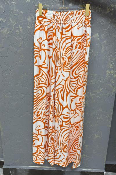 BAYAN DESENLİ PANTOLON  Turuncu