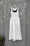 BAYAN ALO YAZILI BALON ELBİSE  Beyaz