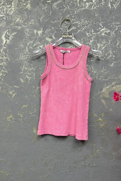 BAYAN YIKANABİLİR KUMAŞ ATLET Pembe