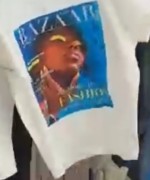 BAYAN BAZAAR YAZILI BUYUK BEDEM BLUZ Beyaz
