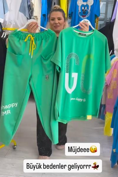 BAYAN GO YAZILI İKİLİ TAKIM Yeşil