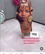 BAYAN DİJİTAL BASKI TASARIM ELBİSE  Siyah