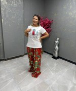 BAYAN TASARİM İKİLİ TAKIM  Beyaz