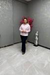 Bayan full taşlı tasarım gömlek Pembe