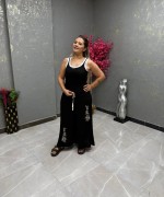 BAYAN TASARIM ŞALVAR PANTOLON  Siyah