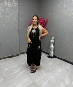 BAYAN TASARIM ELBİSE  Siyah