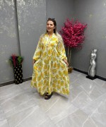 BAYAN TARZ GÖMLEK ELBİSE Sarı