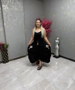 BAYAN TASARIM ŞALVAR ETEK Siyah