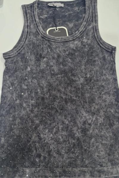 BAYAN MİNİK TAŞLI YIKANABİLİR ATLET  Antrasit