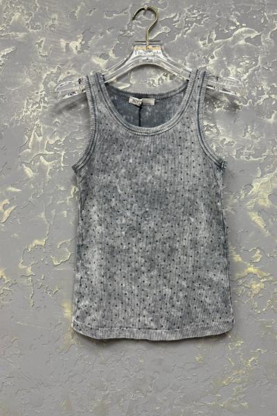 BAYAN MİNİK TAŞLI YIKANABİLİR ATLET  Gri