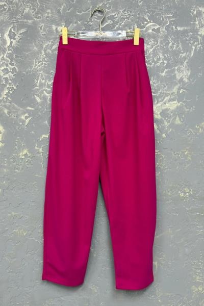 BAYAN BEL PİLELİ HAVUÇ PANTOLON  Pembe