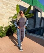 JEAN DETAY İKİLİ TASARIM TAKIM Antrasit