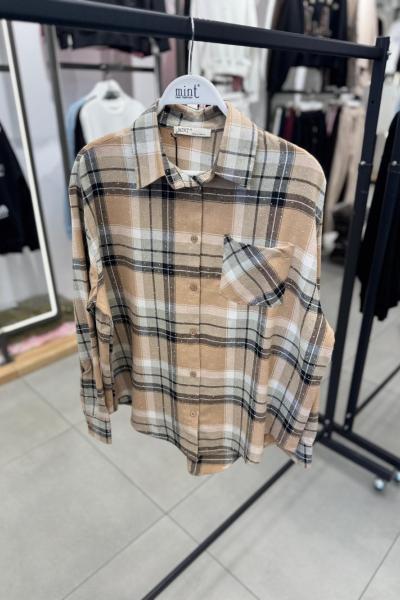 ÖN FULL TAŞLI ODUNCU GÖMLEK  Turuncu