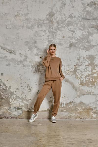 ÜÇ İP ŞARDONSUZ DÜZ İKİLİ TAKIM  Kahverengi