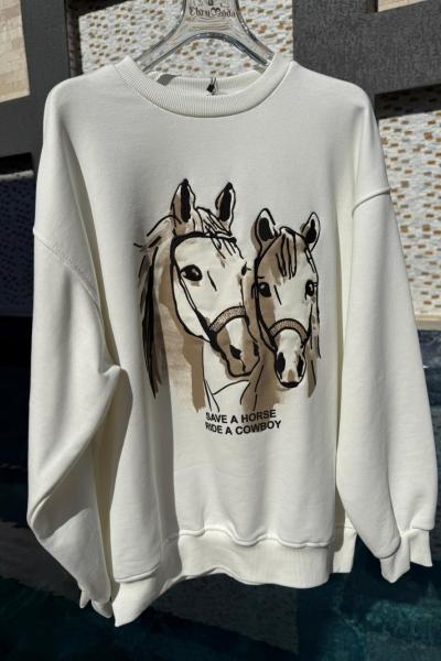 AT BASKILI SWEAT  Beyaz