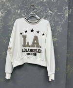 LA LOS ANGELES 1991 YAZILI SWEAT Beyaz