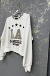 LA LOS ANGELES 1991 YAZILI SWEAT Beyaz