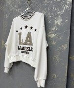 LA LOS ANGELES 1991 YAZILI SWEAT Beyaz