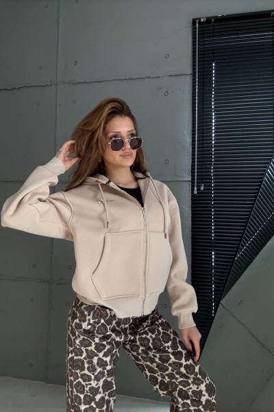 CKA FERMUARLI KAPŞONLU HIRKA Bej