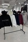 CULTERE YAZILI KAPŞONLU SWEAT Siyah