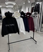 CULTERE YAZILI KAPŞONLU SWEAT Siyah