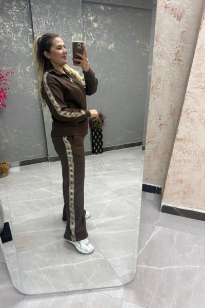 ŞARDONLU GES FERMUARLI İKİLİ TAKIM  Acı Kahve