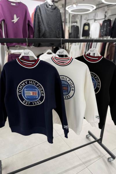 TMY 1985 KOL DETAY SWEAT Beyaz