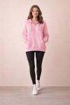 KAPŞONLU FERMUARLI HIRKA  Pembe