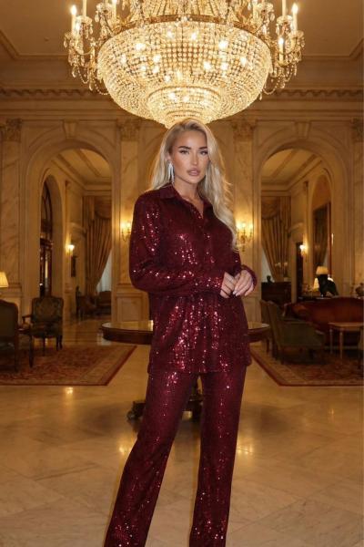 PUL PAYET İKİLİ TAKIM  Bordo