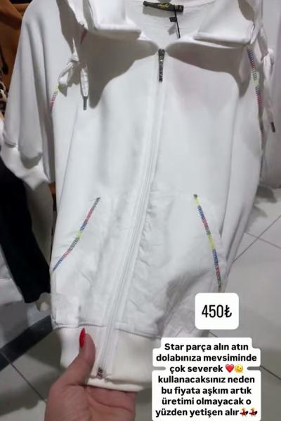 CEP KANGURU DETAY KISA KOL HIRKA Beyaz